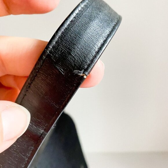 Vintage Black Colourful Floral Large Needlepoint Top Handle Bag - Picture 8 of 8